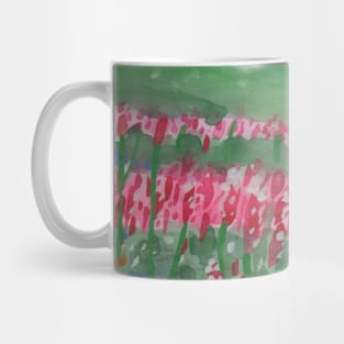 Landscape with mountains and flowers Mug